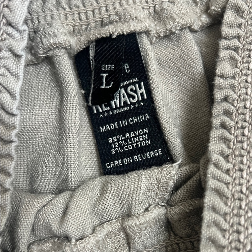 Rewash Tan Wide-Leg Smocked Waist Pants - Picture 2 of 3